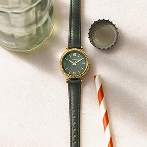  Fossil Carlie 系列森綠水晶時裝女表