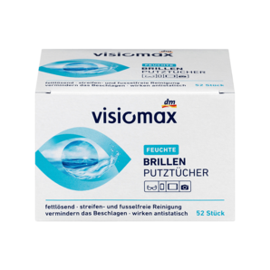 VISIOMAX 眼鏡/鏡頭/屏幕速干無痕清潔紙 52片
