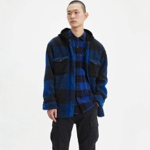 Levi's 男士格紋羊羔毛襯衫夾克
