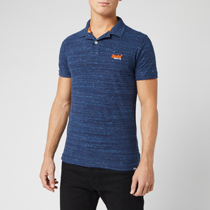 Superdry Orange Label系列的海軍混色條紋polo衫男