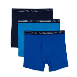 NAUTICA諾帝卡男士經(jīng)典四角內(nèi)褲Classic Boxer Briefs3件套