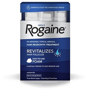 Rogaine 男士生發(fā)泡沫 3個(gè)月用量 60g*3 皮膚科醫(yī)生推薦