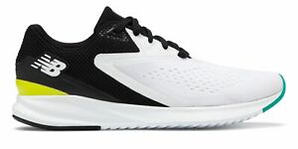 New Balance 男式 fuelcell vizo pro 跑鞋白色帶黑色