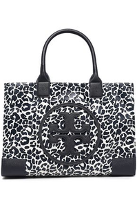 Tory Burch Faux leather-trimmed leopard-print手提包