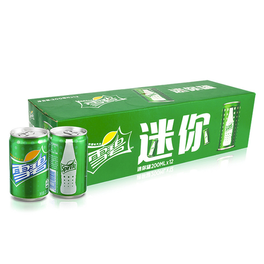 限地区雪碧柠檬味汽水饮料200ml12罐2组