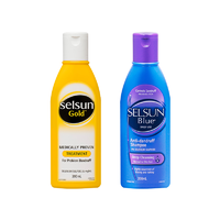 Selsun Gold+blue去屑止痒洗发水女深层清洁控油洗发露200ml*2瓶