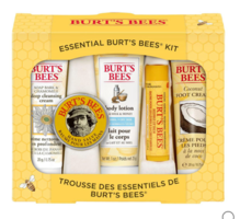 Burt's Bees 小蜜蜂 精选五件套装礼盒 洁面乳20g+护手霜8.5g+身体乳25g+护足霜25g+润唇膏4.25g