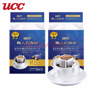 臨期品： UCC 悠詩詩 滴濾式職人咖啡粉 7g*8片*2袋 19.8元包郵（需用券）