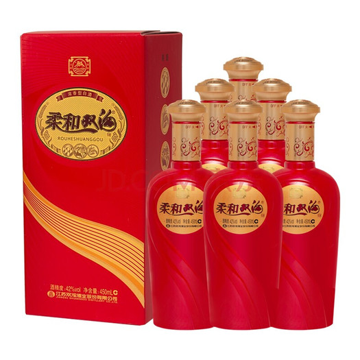 双沟42度白酒42度柔和双沟红450ml6瓶整箱装