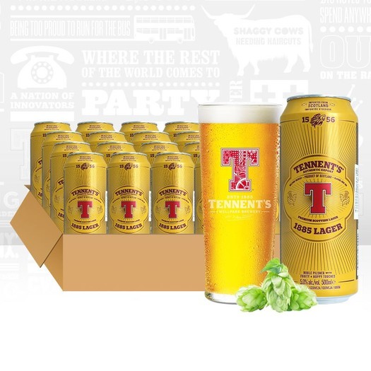 tennents替牌啤酒听装500ml24听94元包邮下单立减