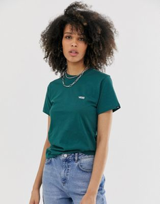 Vans 女士基础 logo 短袖 T 恤