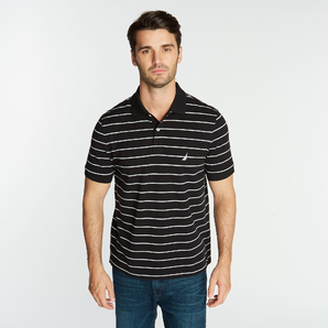 Nautica 黑白條紋 Polo 短袖T恤