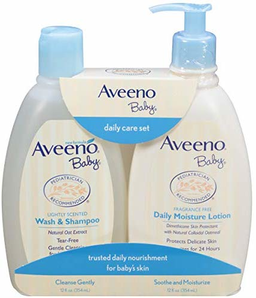 Aveeno 艾維諾 嬰兒洗護(hù)組合 寶寶潤膚乳354ml+沐浴露洗發(fā)水二合一354ml 到手約112元