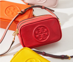 Tory Burch PERRY BOMBé雙拉鏈mini相機(jī)包 紅色款