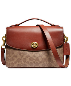 COACH蔻馳 Signature Canvas Cassie 郵差包