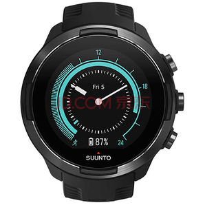 颂拓 SUUNTO 手表 颂拓9 智能运动腕表BARO户外版 防水彩屏触控GPS导航光电心率手表 黑色 SS050087000