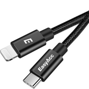 Easyacc 6ft USB-C to Lightning 快充數(shù)據(jù)線 mfi認(rèn)證