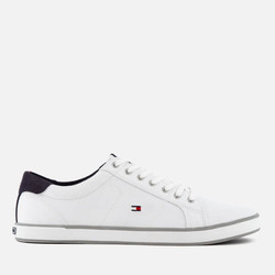 TOMMY HILFIGER 湯米·希爾費(fèi)格 男士低幫帆布鞋 白色