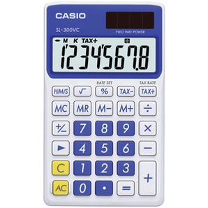 Casio SL-300VC 標(biāo)準(zhǔn)版太陽(yáng)能計(jì)算器