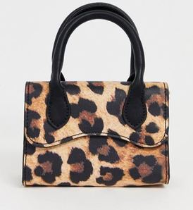 ASOS DESIGN leopard micro grab bag迷你小方包