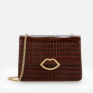  LULU GUINNESS Cut Out Lip Croc Polly 女款鏈條包