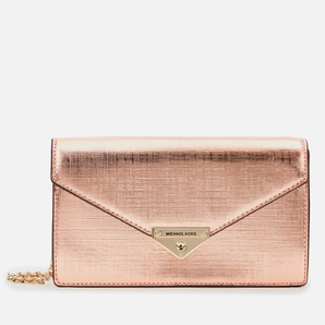  MICHAEL KORS Grace 金屬皮質(zhì) 女款信封包