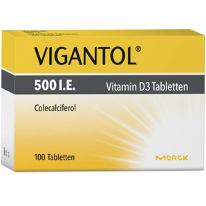 VIGANTOL 500I.E 維生素D3 無氟 100粒