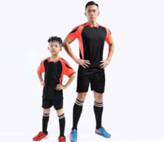 施健 成人儿童足球服运动套装