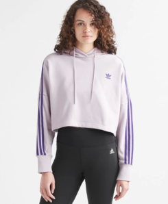 國內(nèi)售價599元！adidas Originals 三葉草 女子短款連帽衛(wèi)衣 