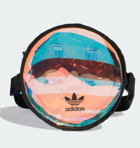 Adidas Originals 炫彩透明小圓腰包