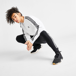 ADIDAS ORIGINALS 3道杠男士長款T恤  