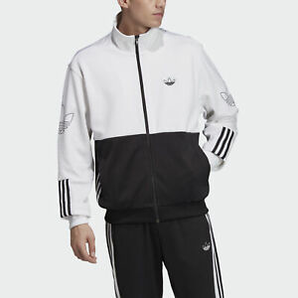 Adidas阿迪達(dá)斯 oginals SPRT BB男士黑白拼色外套