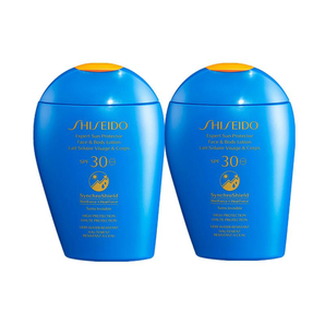  SHISEIDO 資生堂 新艷陽(yáng)夏臻效水動(dòng)力防曬乳液 藍(lán)胖子 SPF30 150mlx2