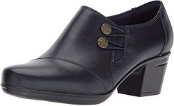 Clarks 女士舒適 真皮中跟短靴