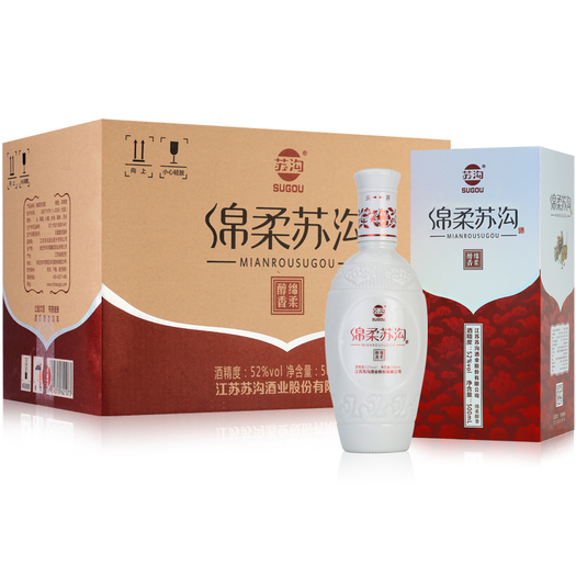 苏沟绵柔苏沟52度浓香型白酒500ml6瓶整箱装