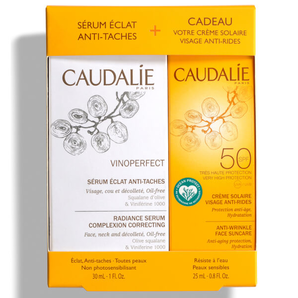 Caud阿lie 歐緹麗 葡萄籽臻美亮白精華30ml + 防曬面霜SPF30 25ml