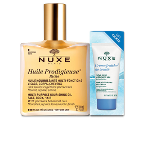 NUXE 歐樹 純天然有機萬用精華油 100ml+ 干性肌膚日常保濕霜 15ml