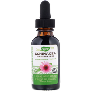 Nature's Way, 紫松果菊免疫強化滴劑，僅含 0.1% 乙醇，1 液量盎司（30 毫升）