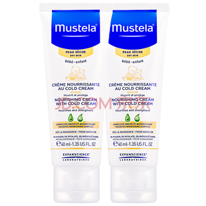 mustela 妙思樂 寶寶護(hù)面霜 40ml*2 *2件 93元（需用券，合46.5元/件）