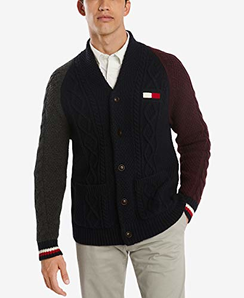 L碼！Tommy Hilfiger 男式科爾曼羊毛開衫