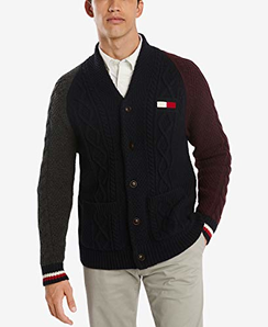 L碼！Tommy Hilfiger 男式科爾曼羊毛開衫