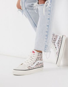 Vans SK8-Hi 38 DX Panda小型圖標(biāo)女款高幫休閑鞋