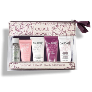 CAUDALIE 歐緹麗大葡萄旅行五件套 (葡萄籽卸妝水30ml+冰淇淋面霜15ml+身體乳30ml+玫瑰沐浴液30ml+洗發(fā)液30ml)