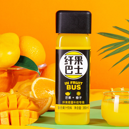 野岭 纤果巴士 膳食纤维复合果汁饮料380ml*12瓶整箱