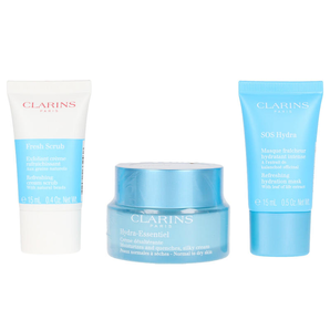 CLARINS 嬌韻詩 沁潤奇肌保濕面霜50ml+保濕煥采磨砂膏15ml+SOS急救面膜15ml