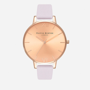 歷史低價 ： OLIVIA BURTON White Dial 女士玫瑰金大表盤石英表