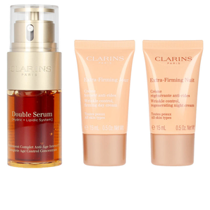  CLARINS 嬌韻詩 黃金雙萃賦活精華30ml+煥顏緊致日霜15ml+煥顏緊致晚霜15ml