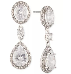 Givenchy 紀梵希 Silver-Tone Crystal Drop Earrings耳環(huán)