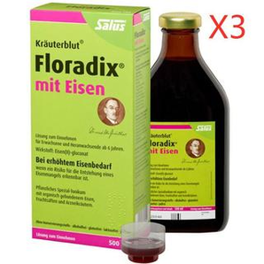 Salus Floradix mit Eisen 鐵元 補鐵補氣抗疲勞 500mlX3件