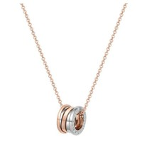 BVLGARI 寶格麗 B.Zero1 354903 18K玫瑰金白金項(xiàng)鏈